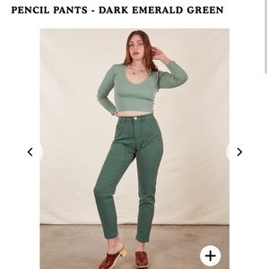 Big Bud Press Pencil Pants - Dark Emerald Green